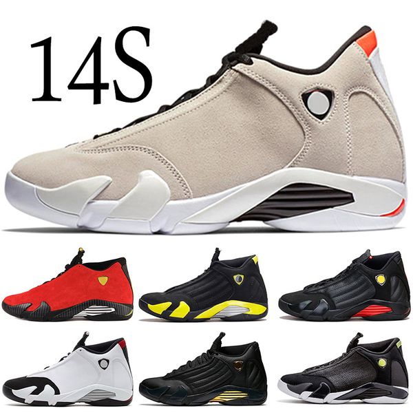 

Марка 14 14s Mens Desert Sand Баскетбольная Обувь Последний выстрел Indiglo DMP Thunder Wolf Серый Мод