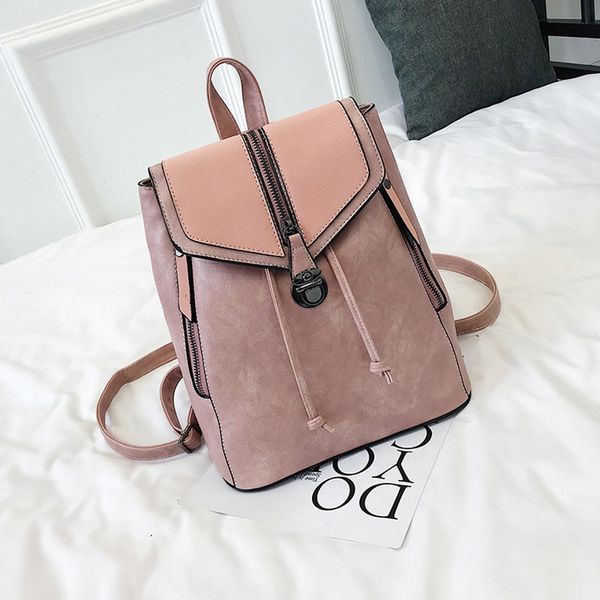 

women fashion soft leather casual small packet backpacks bags shouder bag mochilas feminina rugzak vrouwen#40