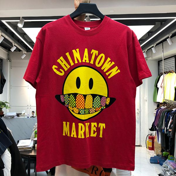 

drew house t-shirt fangs china town market t shirt justin bieber tees men women red blue t-shirts gunn, White;black
