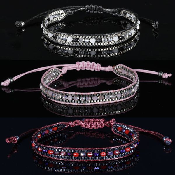 

manual weave bracelet power kniss crystal chain bracelet colour bead zlc multicolor bracelet woman, Golden;silver