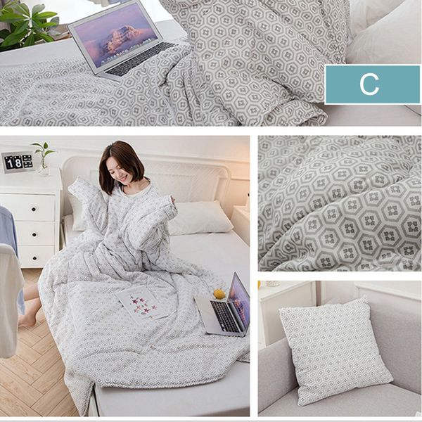 

1 шт зима ленивый одеяло с рукавами теплый утолщенной многофункциональный домашнее постельное белье hg99