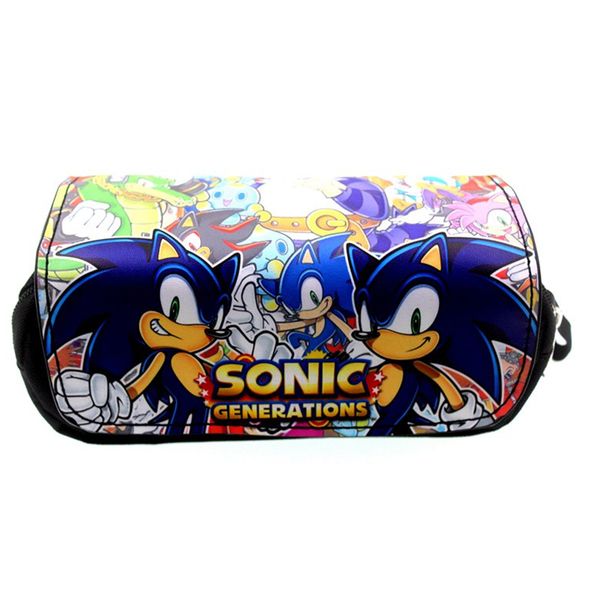 

new sonic the hedgehog pencil case student stationery bags zipper school pen bags cosmetic makeup case bag cartoon gift