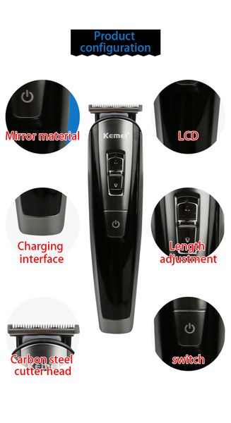 

kemei 1628 electric лучший дом для волос clippersr clippe 0mm напролом бритва styling tool с руководство регулируемое casecustom gejun