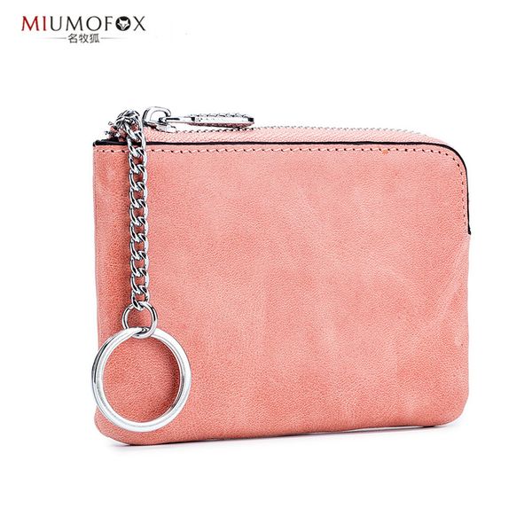 

cow leather zipper coin purse wallet multi functional card walletcarteira feminina gift mini bag purses femme carte monnaie w329, Red;black