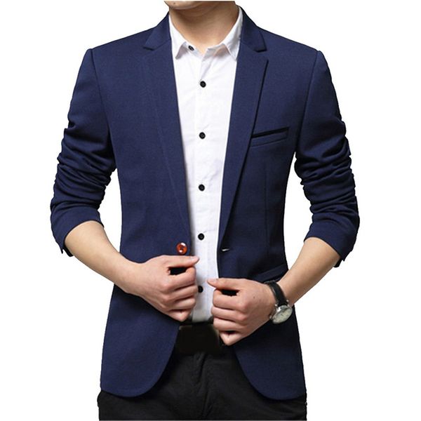 

new men's fashion brand blazer coats british's style casual slim fit suit jacket male blazers men coat jacket business blazers, White;black