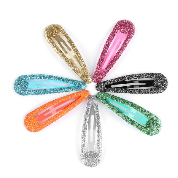 

20pcs glitter hairpins snap hair clip for children kids hair clip pins for baby girls hair accessories cute metal barrettes 5cm