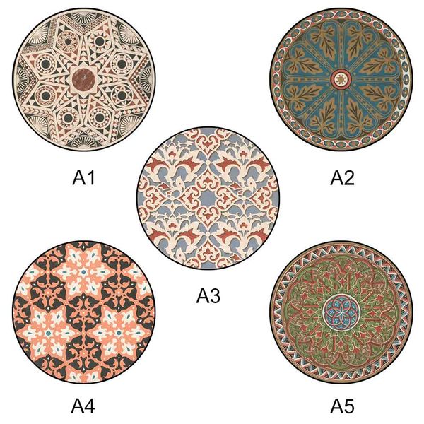 

muslim eid mubarak round carpet rugs 3d printed carpets floor mat bedroom kids play mat room home decor living room anti slip