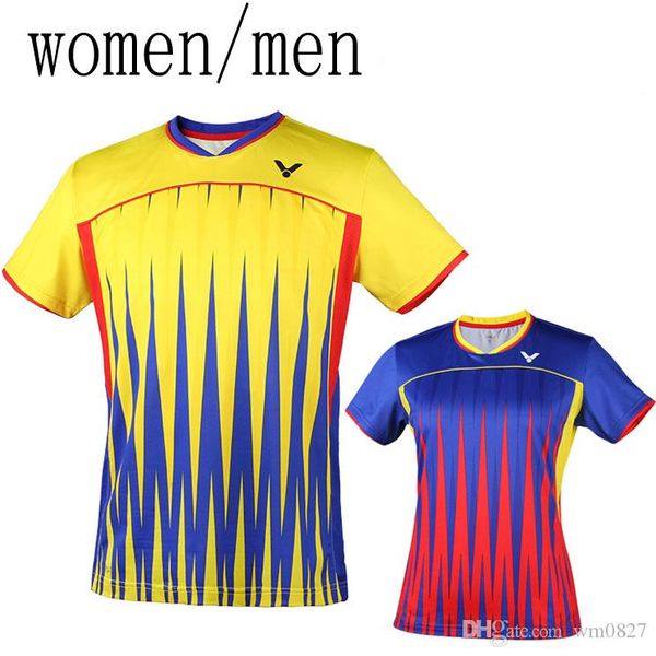 

national uniform malaysia victor badminton wear t-shirts men/women clothes,polyeater breathable table tennis jersey short sleeve t-shirt, White;black