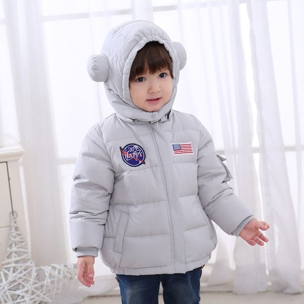 

4gzu2 winter children's children down jacket clothes tong mian yi down jacket tong mian yi short thick space suit child cotton-padded c, Blue;gray