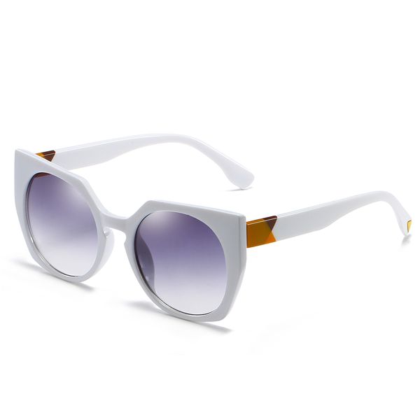 

2019 fashion women sunglasses cat eye shades luxury latest designer polarized sun glasses personality integrated eyewear uv400, White;black