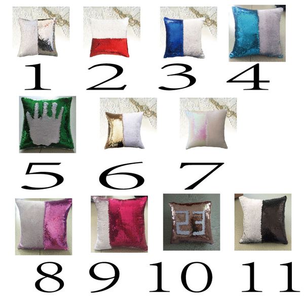 

11 цвета блесток mermaid подушка обложка подушка magical блеск бросьте наволочку главной декоративного диван автомобиля наволочку 40 * 40 см