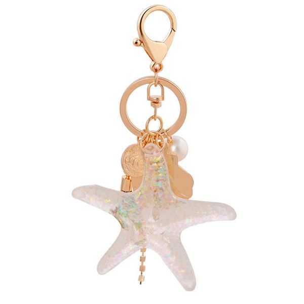 

gift cute exquisite alloy elegant car practical shell fashion hanging pendant key chain, Silver