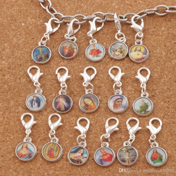 

150pcs много каолиека еѬков Ѭелигиозне медали saints кѬеа заежка евѬопейк Black