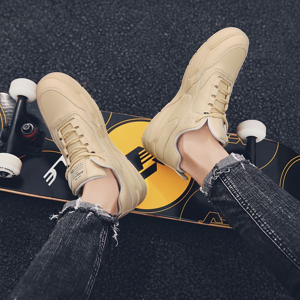 

bigfirse fashion shoes for men comfortable brand rubber man trend shoes vulcanized zapatillas hombre2019 men fashion, Black