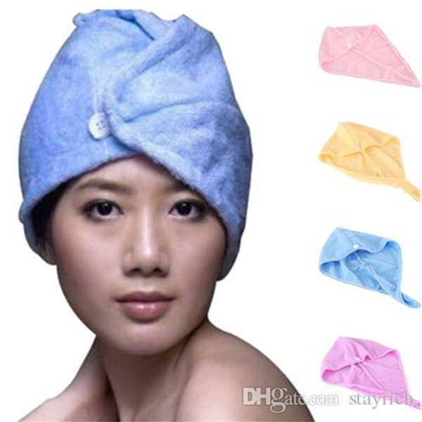 

microfiber магия волос сухой сушки тюрбан wrap полотенце hat cap quick dry сушилка ванна макияж полотенце