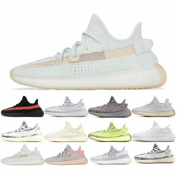 

2020 v2 v3 sesame butter blue tint zebra men women running shoes sport kanye west sply beluga shoes sneakers 5-12 lc1