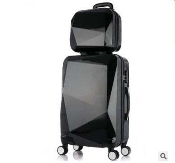 

20"24" inch women travel luggage trolley suitcase boarding case rolling luggage case on wheels with cosmetic