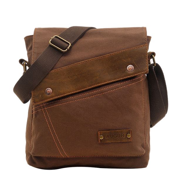 

casual vertical shoulder bag travel bag canvas messenger men's retro messenger