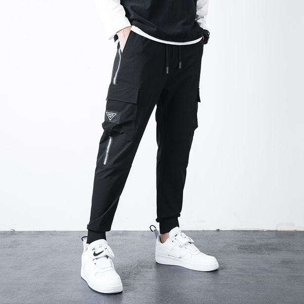 

mens cargo pants sweatpants mens joggers casual trousers fashion pencil pants hip hop streetwear black pants