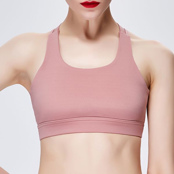 

new nylon back professional sports bra, high , shockproof and explosive fitness sports gathering yoga vest, White;red