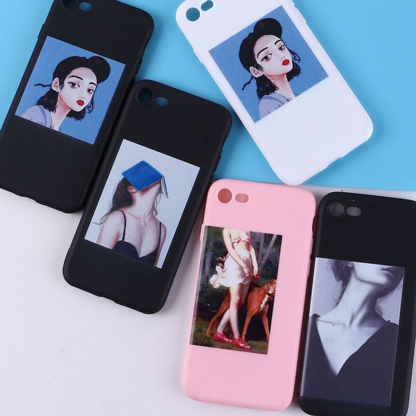 

for iphone 11 pro xs max xr trend girl phone case 6 7 8 x plus variety of patterns soft cell phone cases