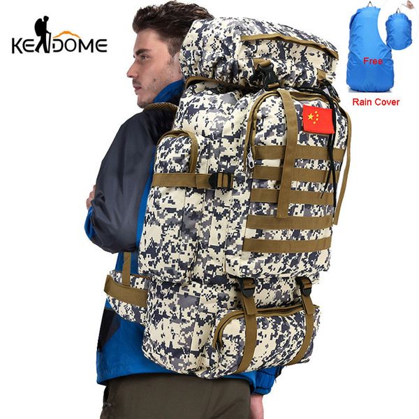 

molle system camping hiking backpacks travel bags nylon tactical bag with rain cover climbing sac de sport men xa777wd