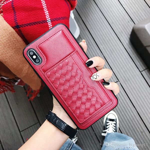 

card holder support imitation leather case designer phone cases drop resistant cover for iphone x xs xs max xr 6plus 7plus 8plus