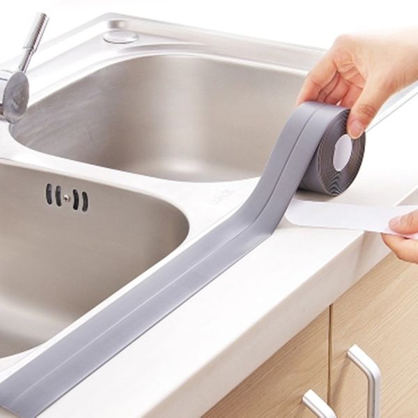 

3.8*320cm self adhesive kitchen ceramic sticker waterproof anti-moisture pvc sticker bathroom wall corner line sink stickers