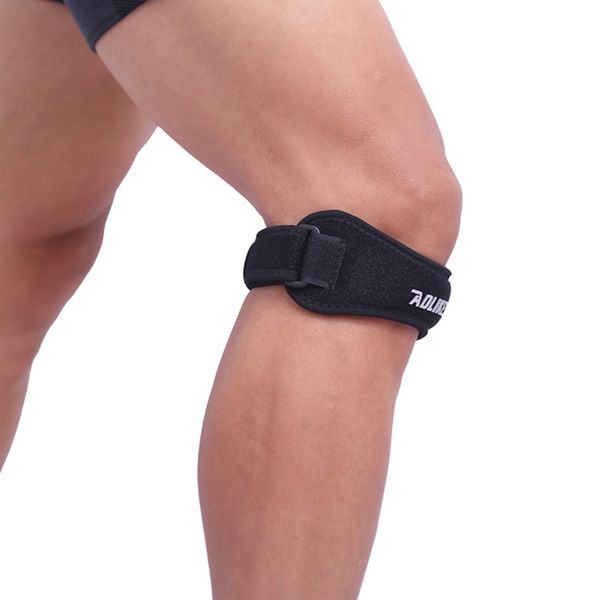 

1pcs adjustable knee patellar tendon support knee support brace for running basketball volleyball sports kneepad strap bands, Black;gray