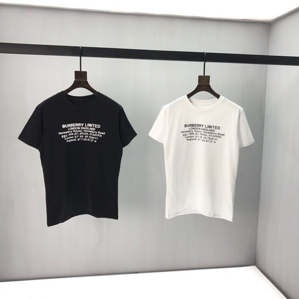 

2019 mens конструктора футболки новая мода лето мужчин футболка casual tee рубашка с коротким рукавом экипаж шеи хлопка смешать спорт дрябла, White;black