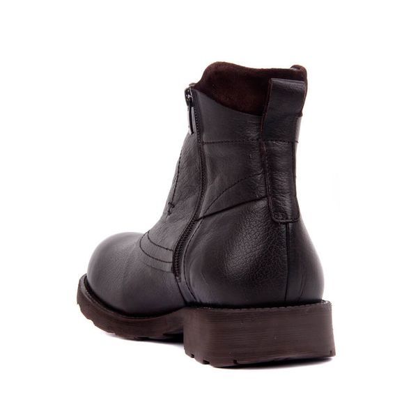 

Sail Lakers-Brown Leather Zipper Male Boots