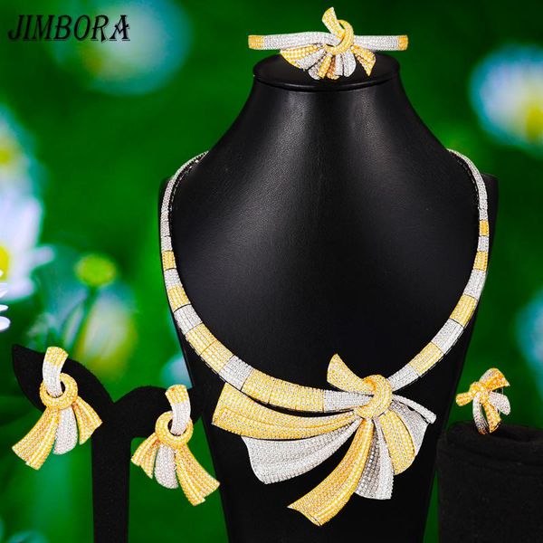 

godki elegant 4pcs jewelry women wedding cubic zirconia necklace earring bangle ring dubai jewelry set jewellery addict, Silver