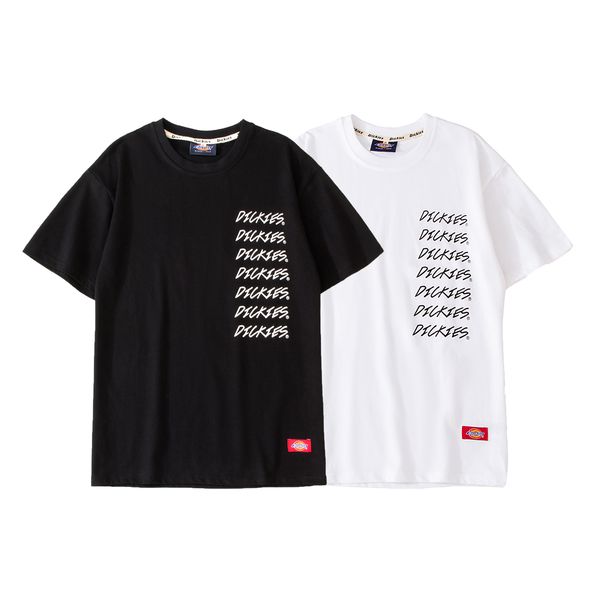 

dickies women mens designer t shirts round neck casual short sleeve tshirt summer letter printing mens tee couples matching clothes