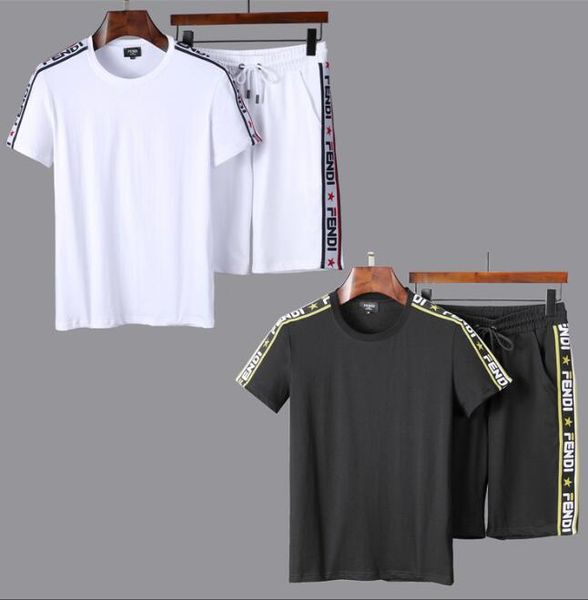 

mens designer fashion tracksuit letters embroidery luxury summer sportswear short sleeves pullover jogger pants suits o-neck sportsuit#5777, Gray