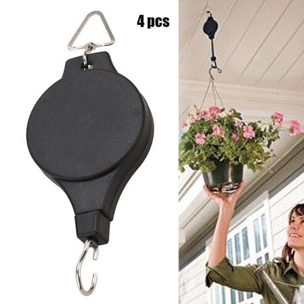 

4pcs retractable hanging hook heavy duty adjustable potted plant basket hook hanger lsf99