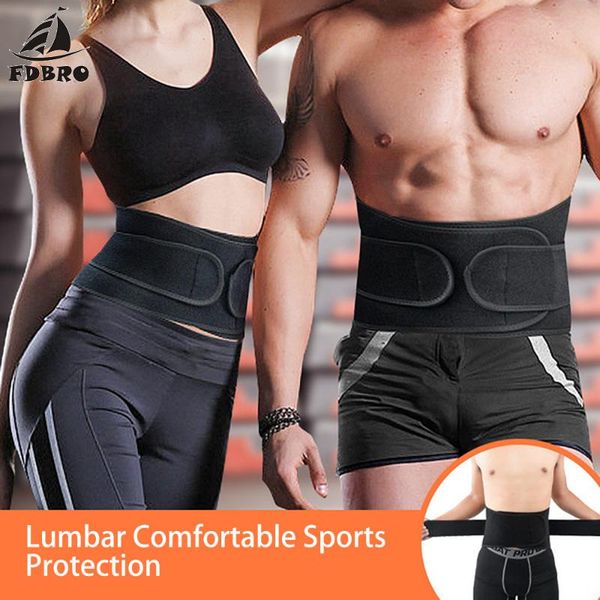 

fdbro waist support sport breathable adjustable back belt slimming boxing body protective gear waist trimmer sweat belt, Black;gray