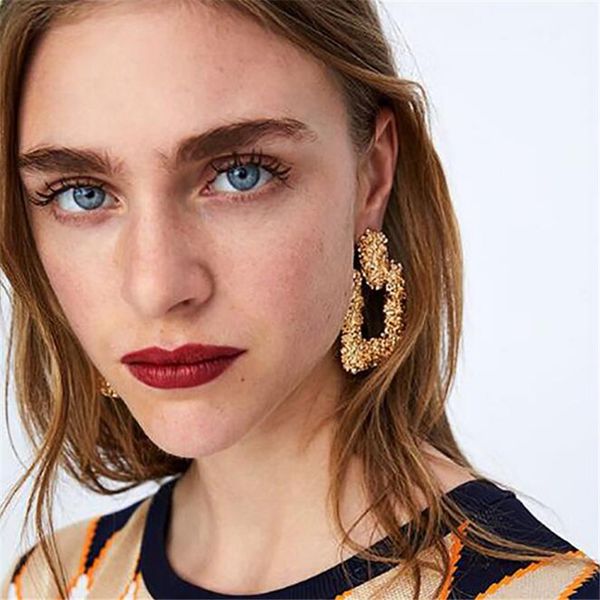 

2020 creative vintage drop dangle earrings candy colors fashion geometric big statement earrings women girls ear jewelry accessories brw, Silver