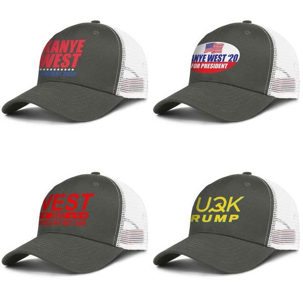 

kanye-west-2020-президент army_green мужская и женская крышка водителя грузовика бейсбол прохладный дизайнер моды сетки шляпы kanye west для, Blue;gray