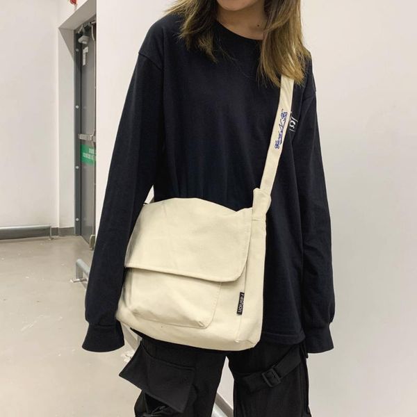 

vintage canvas bag shoulder bag messenger chest high street trend crossbody #s