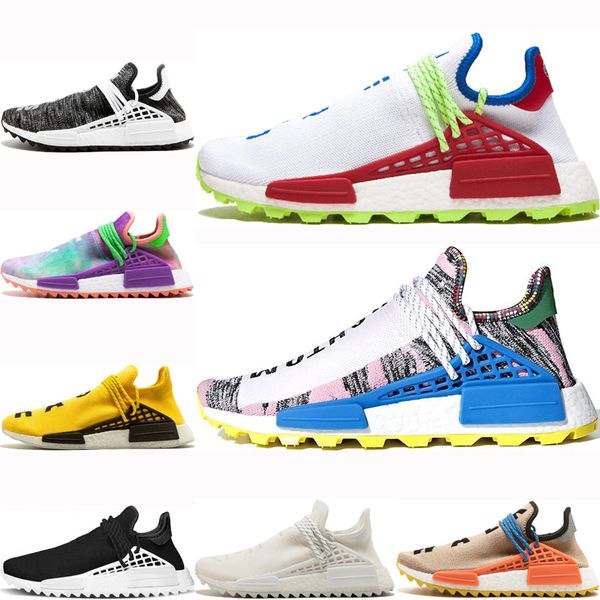 

adidas nmd human race мужчины solar pack human race кроссовки pharrell williams дизайнер женщины синий кремовый плед бледный телесный черный