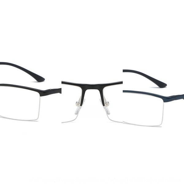 

jr4zi 2020 aluminum magnesium and women's universal semi-frame eye protection blue light computer computer business men's casual p, Silver