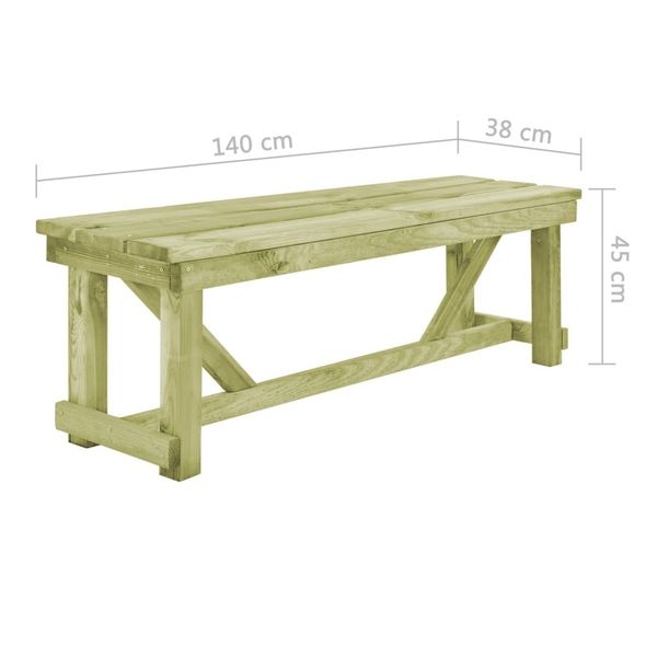 

garden bench 140 cm impregnated pine wood garden sets