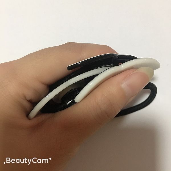 

classic black and white fashion acrylic hair rope c head rope leather tendons hair decoration rubber band head jewelry, Pink