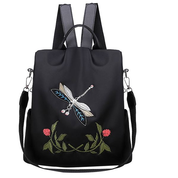 

ocardian-backpack for women simple fashion youth travel fashion waterproof nylon anti-theft shoulder leisure school bag 5m27