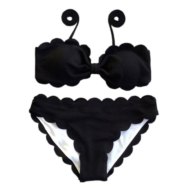 

woman bikini wave tailoring split swimsuit candy color swimwear with pad summer beachwear girl bathing dress swim wear scl321