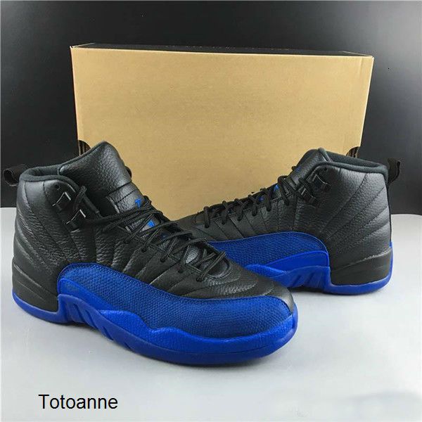 

wholesale new 12s flu game colorblocking returns with game royal men basketball shoes 12 game royal dark sneakers