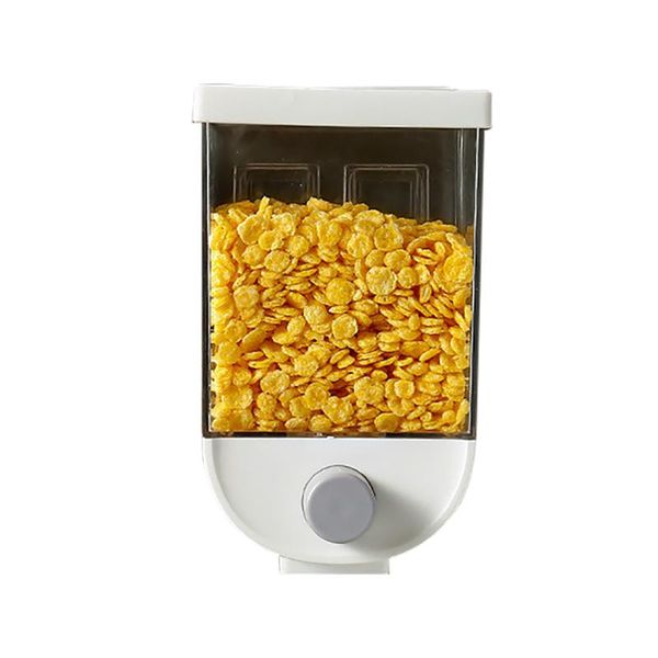 

storage bottles & jars wall mounted cereal dispenser grain box household kitchen tank jar for dry oatmeal coffee bean container