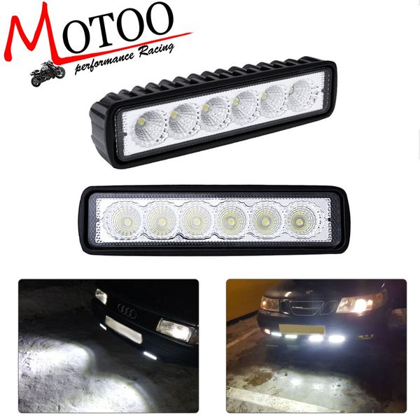 

6 inch 18w led work light flood beam spotlight truck light for motorcycles offroad 4x4 atv 4wd suv uaz car fog