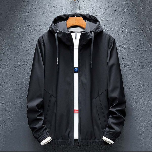 

men's jacket 2019 autumn new designer thin men's hooded slim jacket youth casual jackets 4 color long sleeve clothing, Black;brown
