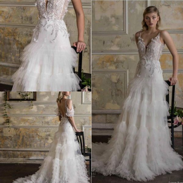 

limor rosen 2019 wedding dresses "white sparrow" bridal collection spaghetti v neck lace appliques backless a line beach wedding d